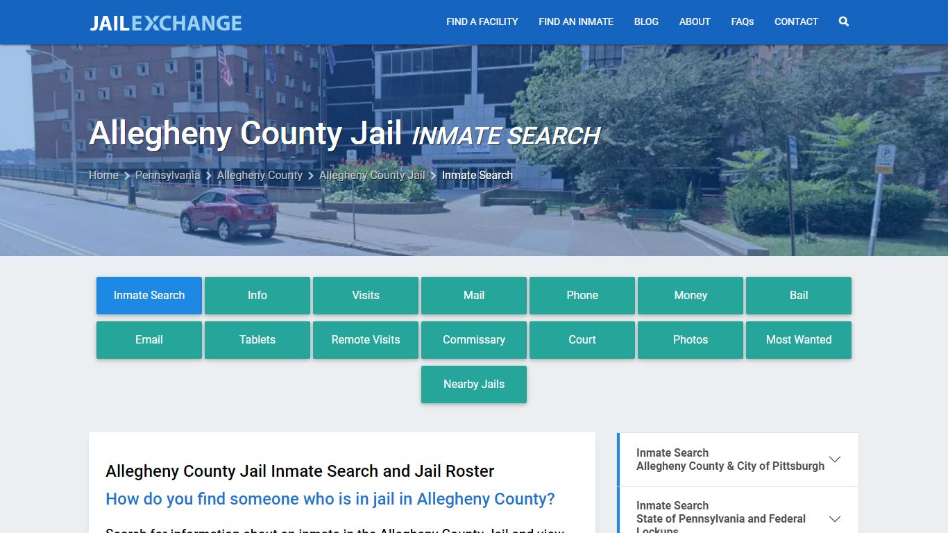 Allegheny County Jail Inmate Search - Jail Exchange